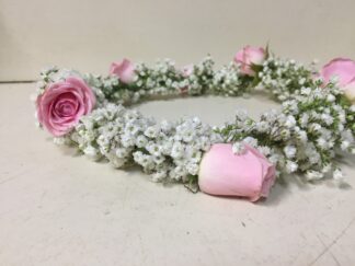 Flower Crown-Babies Breath & Baby Roses
