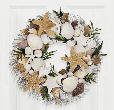 Palm Beach Seashell Wreath
