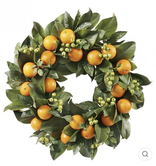 Faux Citrus Orange Wreath