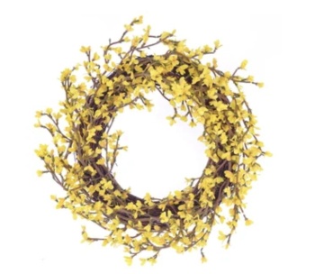 Faux Forsythia Wreath