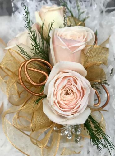 Corsage - Brass Roses
