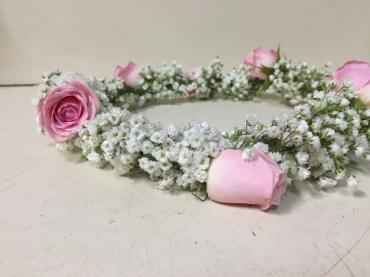 Flower Crown-Babies Breath & Baby Roses